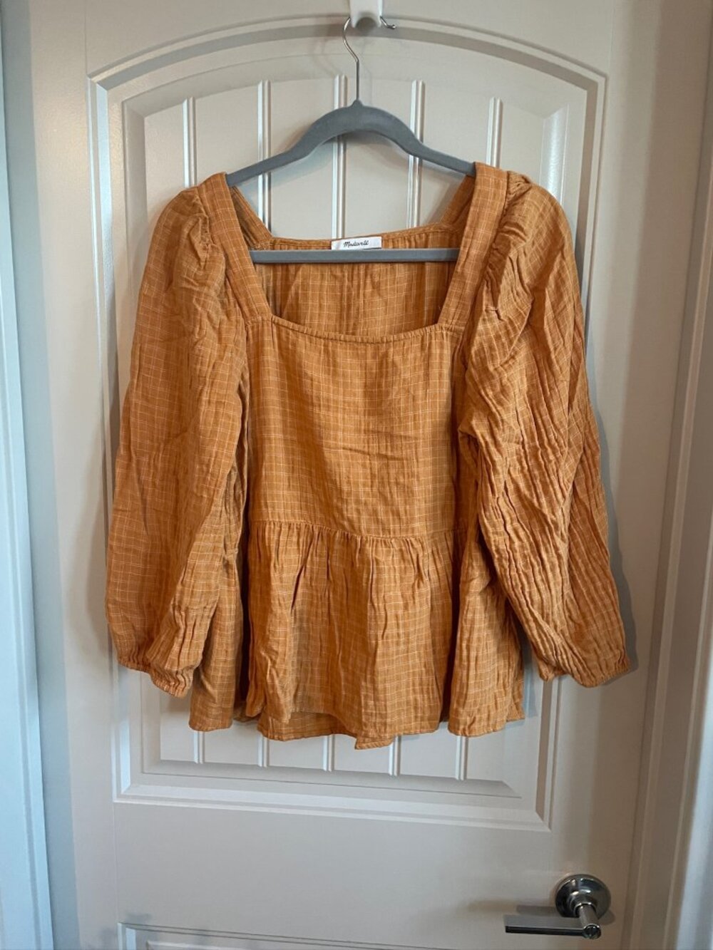 Madewell Checkered Top Size Small